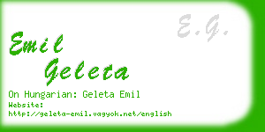 emil geleta business card